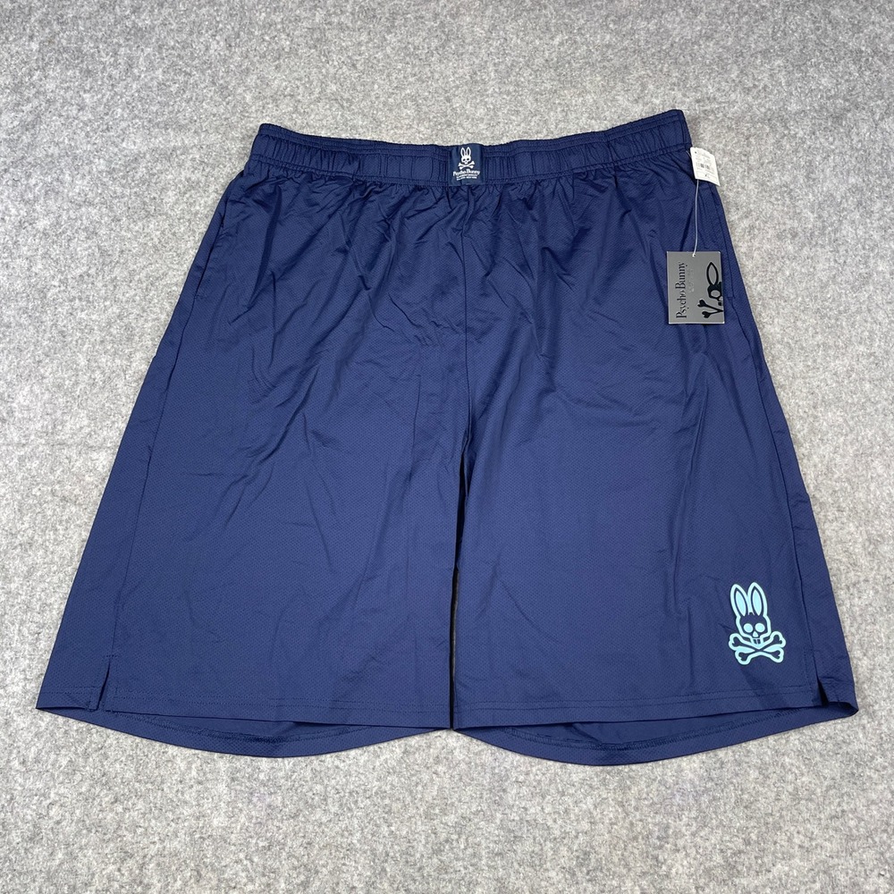 Psycho Bunny Mens Navy Blue Mesh Athletic Gym Shorts XL NWT